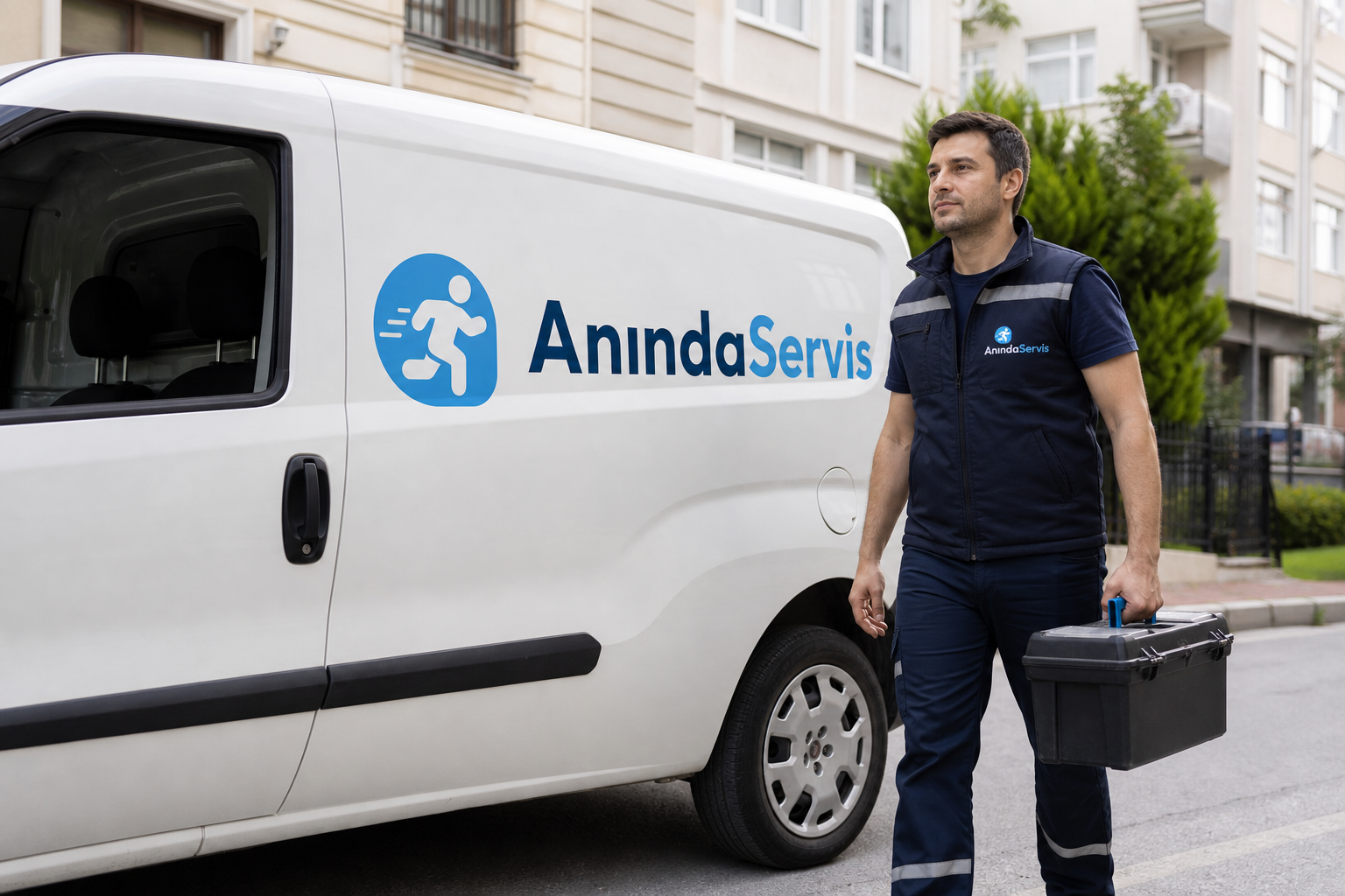 Anında Servis markalı servis aracı - İstanbul Alarko Kombi Servisi